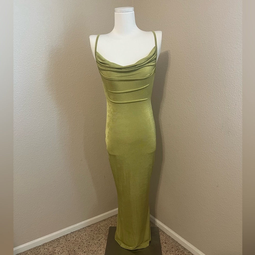 SHEIN Sage Green Maxi Dress